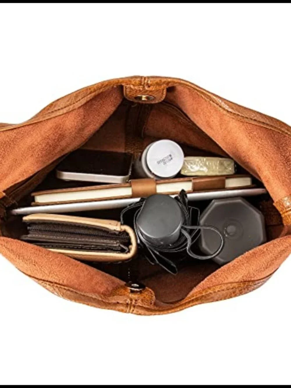 Pebbled Vegan Leather Hobo Bag with Wristlet Slouchy Shoulder Purse Set